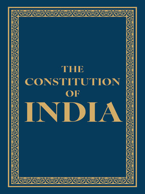 cover image of The Constitution of India